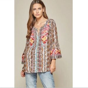 Savanna Jane Boho Snake Skin Embroidered Size 1X